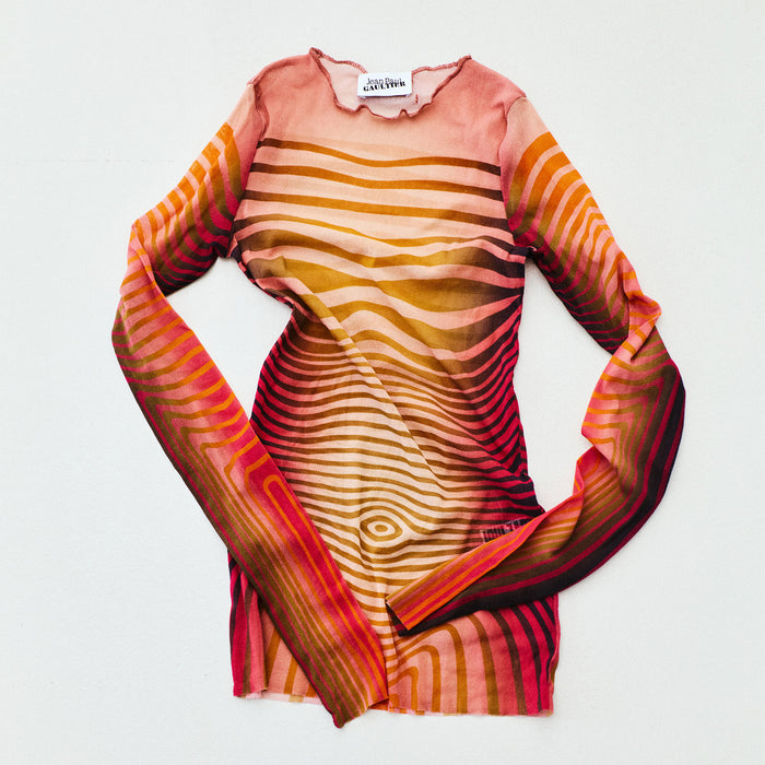 22 JEAN PAUL GAULTIER PRINT MESH TOP