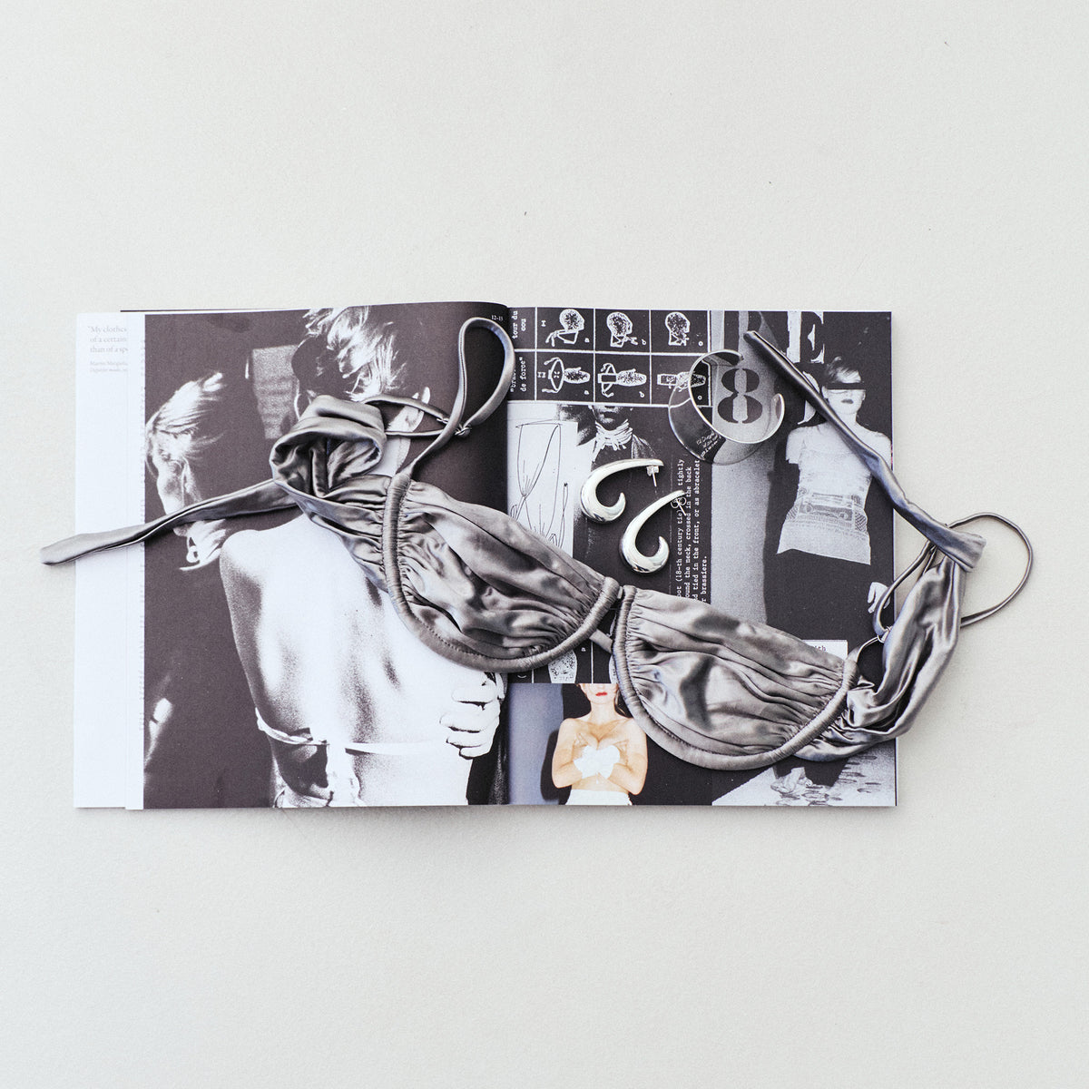 ISA BOULDER METALLIC SILVER BIKINI SET