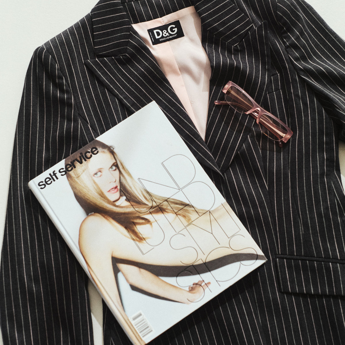 DOLCE & GABBANA PINSTRIPE SUIT JACKET
